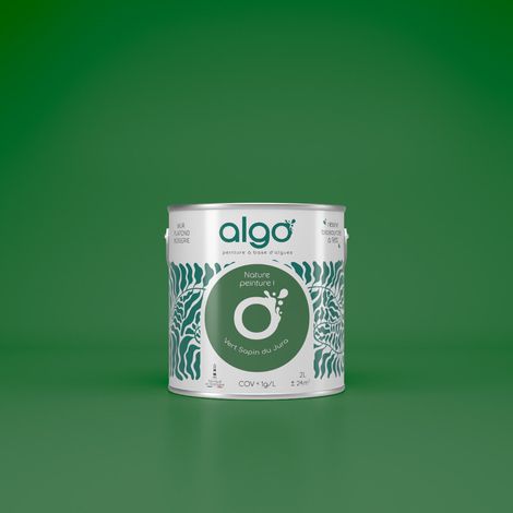 Peinture écologique Algo - Vert Sapin du Jura - 0.5L / Satin (1/4)