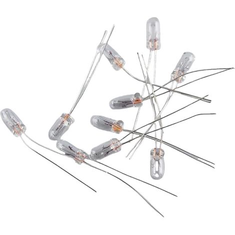 10/20/30/50pcs Mini Ampoule indicateur 3mm/4mm/5mm Lampe Ampoule à Incandescence Filament Ampoule de Riz 1.5V 2V 3V 6V 9V 12V 24V(3mm1.5V,10pcs) (1/5)