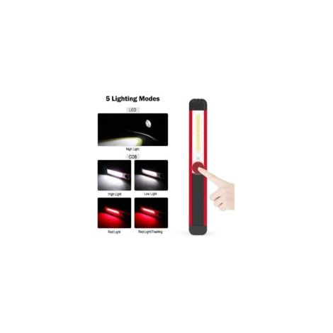 pezzi Luce da lavoro ricaricabile USB COB Luce di ispezione Torcia LED ultra potente Luce da campeggio per auto Garage Officina Fai da te con clip magnetica - Crezuo
