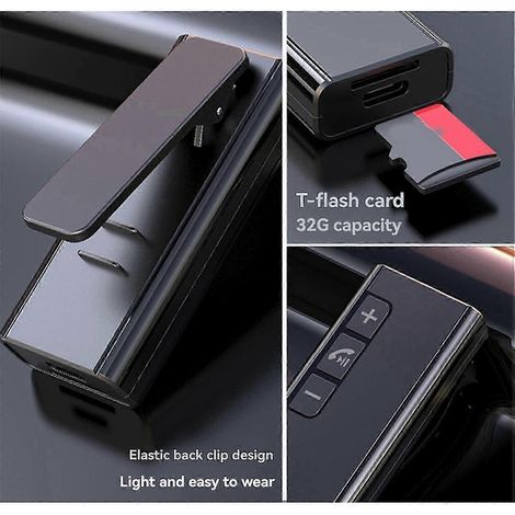 Récepteur Bluetooth pour voiture, adaptateur pour appels mains libres sans fil, convertisseur audio avec affichage numérique et carte TF. (1/5)