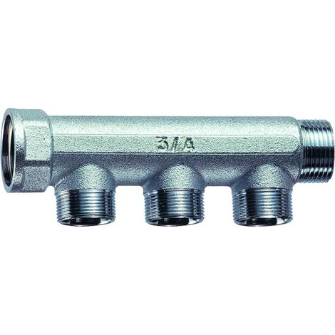 COLLETTORE LINEARE IN OTTONE PER RISCALDAMENTO MASCHIO FEMMINA 3/4 X 3 VIE   FAR RUBINETTERIE