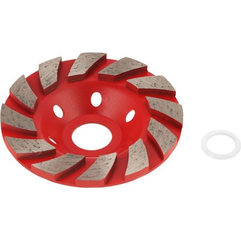 1pcs Disque de Meule Diamantée Segment Disque de Ponçage pour Granit Maçonnerie Pierre Béton Céramique Polissage, Diamètre Extérieur 100mm (Rouge) (1/5)