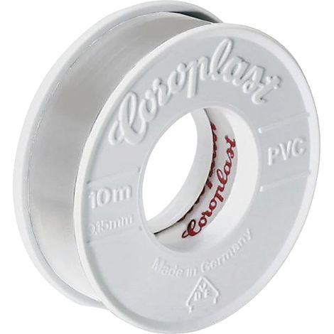 Coroplast Isolierband, Klebeband, Reparaturband, Kabelband, VDE-geprüft, Premium, transparent, 0,10mm x 15mm x 10m (1/2)
