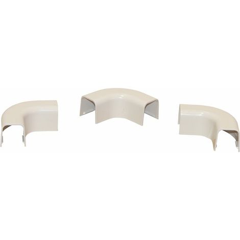 Courbe plane goulotte condensat 25x25 blanc crème (X 20) - DIFF (1/2)