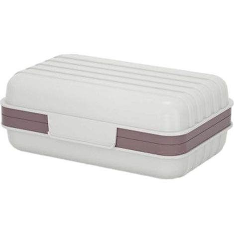 Boîte À Savon Voyage Étanche - Avec Couvercle Et Bac De Drainage - Pour Salle De Bain Camping Extérieur Gym - 12 x 7,6 x 5 cm - 1 Pièce (1/5)