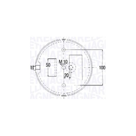 Soufflet de suspension, suspension pneumatique Magneti Marelli 030607020185 (1/2)
