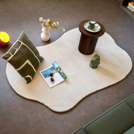 Tapis contemporain de forme organique - Select - Ecru - 160 x 240 cm