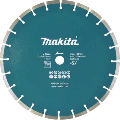 Makita Diamanttrennscheibe nass / trocken 355x25,4 mm - E-23226