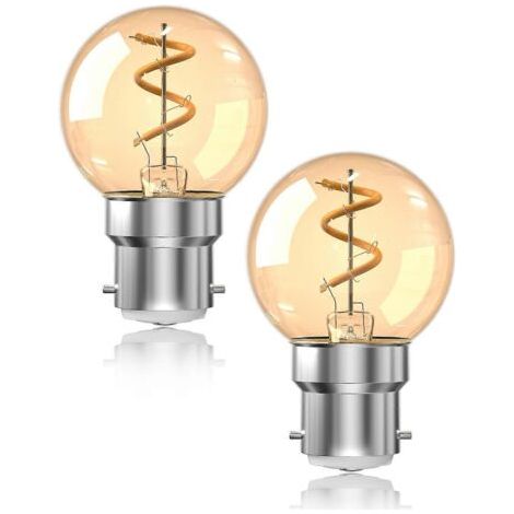Ampoule LED B22 à baïonnette vintage 1 W, veilleuse, blanc chaud 2200 K, équivalent 15 W à incandescence, non dimmable