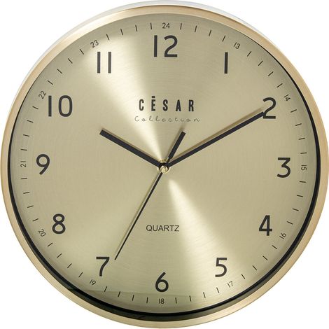 Orologio da Parete D30cm Oro e Nero Peraga Home
