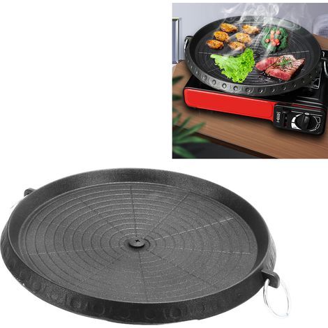 Grill Coréen Double Couche avec Trous d'Évacuation d'Huile - Chauffage Uniforme, Résistant et Facile à Nettoyer pour Barbecue Intérieur et Extérieur (1/5)