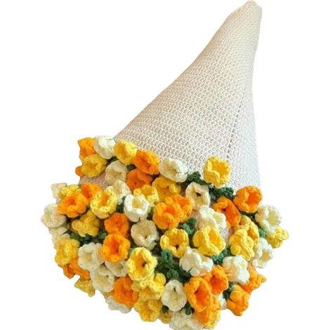 Kit de crochet couverture fleurie bouquet de roses DIY, loisirs créatifs décoration canapé fauteuil, idée cadeau fête des mères jeté de canapé artisanal (1/5)