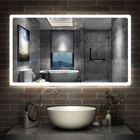 AICA Espejo de baño LED 120×70cm + Bluetooth + antivaho (1/5)