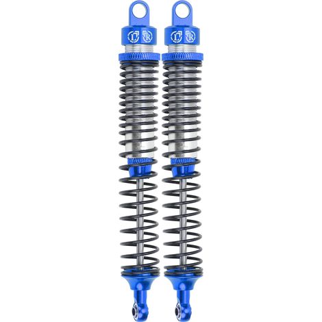 Lot de 2 amortisseurs métalliques de 130 mm pour voitures RC 1/10 HSP / RGT / Himoto / Redcat (bleu foncé) (1/5)