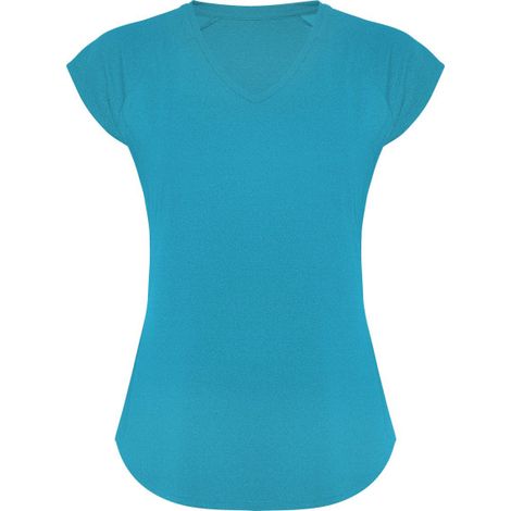 Camiseta multideporte de mujer manga corta y manga ranglan AVUS XL Turquesa Vigore