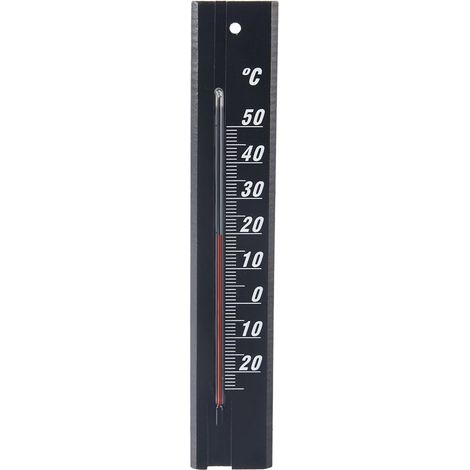 Termometro universale in legno, nero, 20 cm
