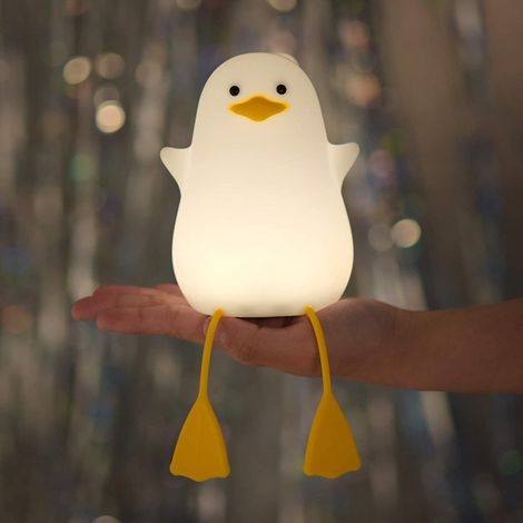 Veilleuse mouette mignonne, cadeaux YuanDian pour femmes, adolescentes, filles, bébés, veilleuses pour chambre d'enfant, veilleuses de Noël/canard mignonnes en silicone pour tout-petits
