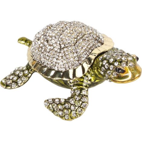 Strass-Schmuckkästchen, Zinklegierung, funkelnd und brillant, handtellergroß, weiß, zur Aufbewahrung von Schmuck auf einem Schminktisch. (1/5)