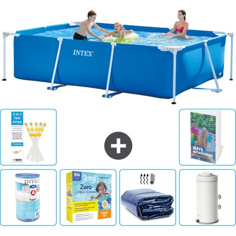 Intex Piscina con estructura Rectangular - 300x200x75 cm - 7-piezas  S65