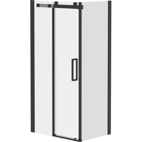 Series 10 Colore Matt Black Roller 1000mm x 700mm Sliding Door Shower Enclosure (1/5)