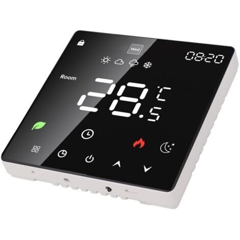 QORVA- Thermostat numérique 3A avec écran LCD, chaudière hydronique intelligente et Programmable, AC 90V-240V, sans WiFi