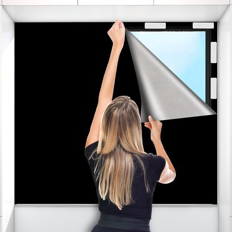 Blackout Blinds No Drilling, 100% Blackout Material Window Blinds 200 x 145CM Portable Thermal Blackout Curtains for Bedroom, Baby Room, Attic, Office, Caravan (1/5)