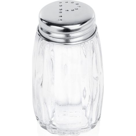 Poivrière en Verre/inox Arrondie H 70 mm Ø 35 mm - Lot de 12 - Was Germany