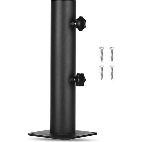 Sturdy parasol bases, parasol tubes, adjustable metal parasol bases — parasol bases suitable for terraces, docks and picnic tables. (1/5)