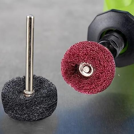 Lot de 120 disques abrasifs de 25 mm : disques abrasifs de polissage 80/150/240/400/600, grain de polissage, roues avec poignée de 3 mm, accessoires de polissage pour outils rotatifs Dremel (1/3)
