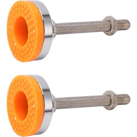 Pied à Vis de Nivellement M12 avec Base Chromée et Coussinet en Caoutchouc TPU, Pieds de Nivellement Robustes pour Meubles, Hauteur Réglable de 0 à 100 Mm, Absorption des Chocs (1/5)