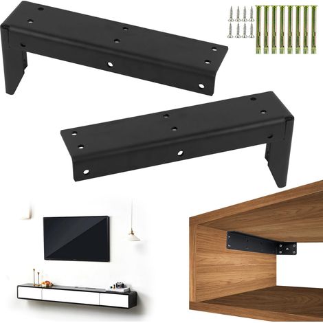 Support d'étagère Invisible, Supports Pour étagères Lourdes Industrielles, Console Murale Pour Plan De Toilette, Console De Lavabo, Meuble TV, Equerre Etagere Murale 22 8cm (1/5)