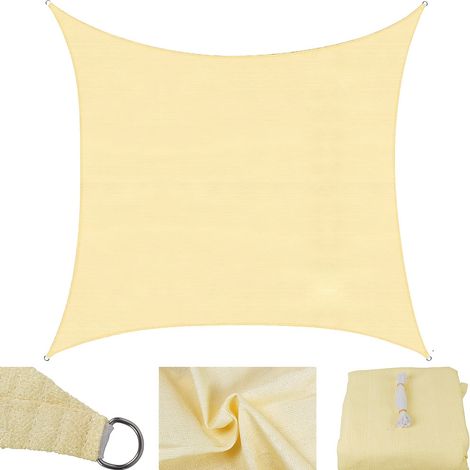 Melko Sonnenschutzsegel 3x3m Regenschutz Windschutz Sonnenschutz UV Schutz