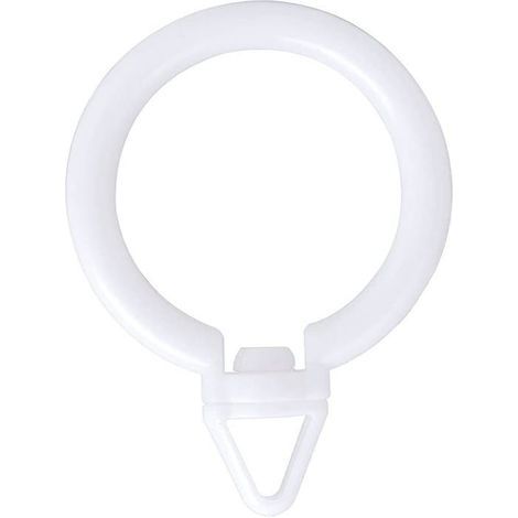Curtain Eyelet Rings - Set of 30 - White Plastic - Free Rotation - Interior