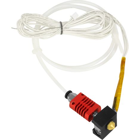 Tronxy 3D-Drucker-Upgrade-Kit: MK10 Extruderkopf, Aluminium-Heizblock, 0,4-mm-Düse, 100-kΩ-Thermistor, PTFE-Schlauch, 24 V 50 W, kompatibel mit X5SA/X5SAPRO/XY-2PRO (1/2)