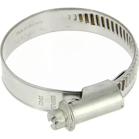 Collier inox crémaillère emboutie bande pleine 12mm Ø32 à 50