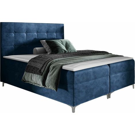 Lit boxspring Porta, Fresh 11, Continental, Double, 180x200, Tissu, Disponible, 185x208x112cm (1/5)