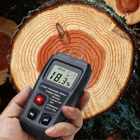 Tragbares digitales Holzfeuchtemessgerät mit LCD-Bildschirm (1/5)