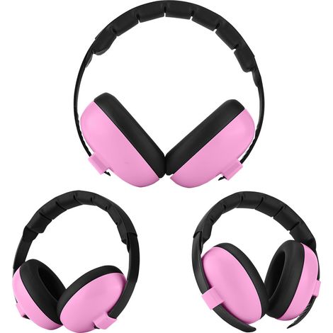 Casque antibruit pour bébé - Protection auditive enfant réducteur de bruit (Rose)