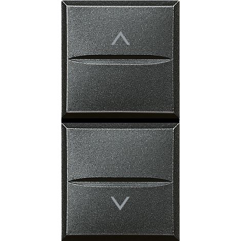 Doppio Pulsante interbloccato Bticino Axolute antracite HS4037