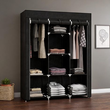 Armoire coloris noir en acier Vliesstoff 125 x 43 x 162,5 cm (1/5)