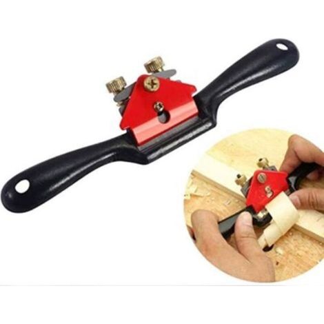 Rabot à rayon réglable pour le travail du bois, avec lame plate en métal commun et 23,6 cm (9,3 pouces), rabot à main, outils à main (1/4)