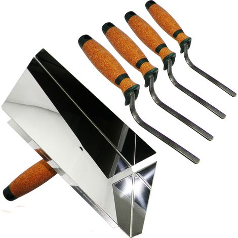 CONTOO Fugblech Edelstahl 245x155mm + Fugenkelle 6+8+10+12mm KORKGRIFF CT04 (1/4)