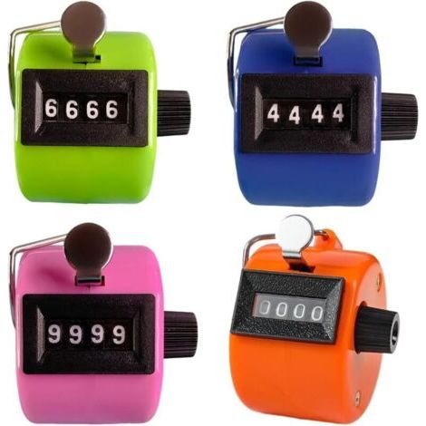 4 Pcs Compteur Manuel Compteur À Cliquer 4 Chiffres Compteurs Manuels Click Compteur Pour Compteur Manuel Mécanique (1/4)