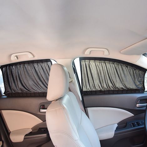 Rideau Pare-Soleil Latéral Pour Voiture - Protection UV - Polyester - Convient Voiture Camion SUV Fourgonnette - 1 Set (1/5)