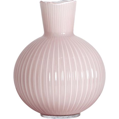 Vase nude en verre rose pâle finition brillante style classique - Rose pâle lumineux (1/3)