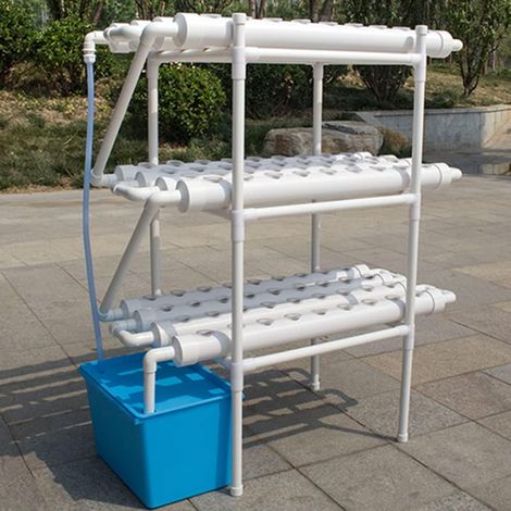 Kit de culture hydroponique à 3 couches - 108 trous - Système de culture hydroponique - Jardins hydroponiques - Kit de culture hydroponique pour la maison, les légumes