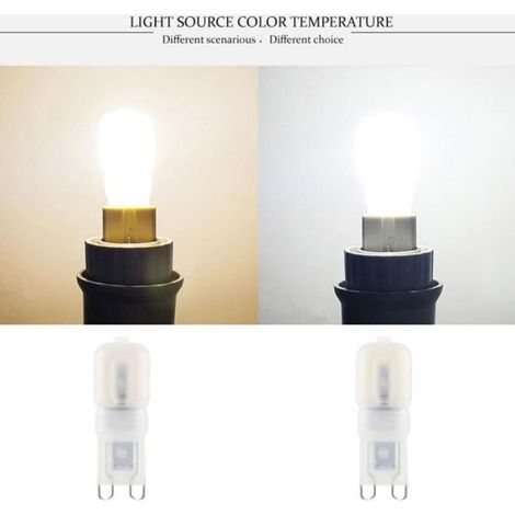Ampoule LED G9 - - 3W équivalent 30W halogène - 300lm - Blanc chaud 3000K - Non-dimmable - Pack de 6 (1/4)