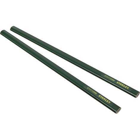 Lápiz de albañil STANLEY cuerpo verde - 30 cm - 2 piezas - STHT0-72998