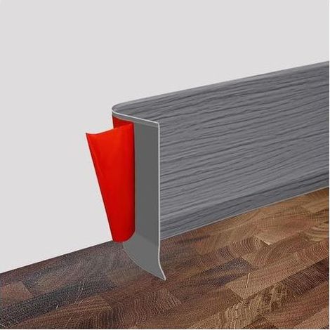 Plinthes flexibles autocollantes en PVC (4 mètres), plinthes adhésives (10 cm de large, 2 mm d'épaisseur), plinthes d'angle décoratives pour cuisine et salle de bain (1/5)