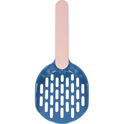 Pelle à litière pour chat en plastique épaissi, pelle à tamis pour petites boîtes pour animaux de compagnie, nettoyage bleu rose